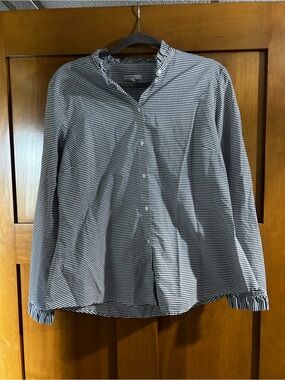 GAP stripped button down maternity shirt